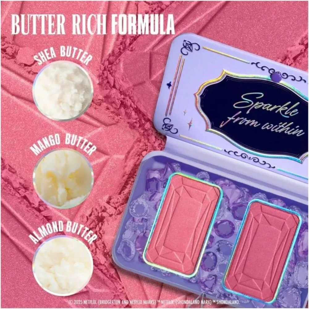 NYX Limited Edition Bridgerton Lady In Silver Buttermelt Blush Palette 2 Pack